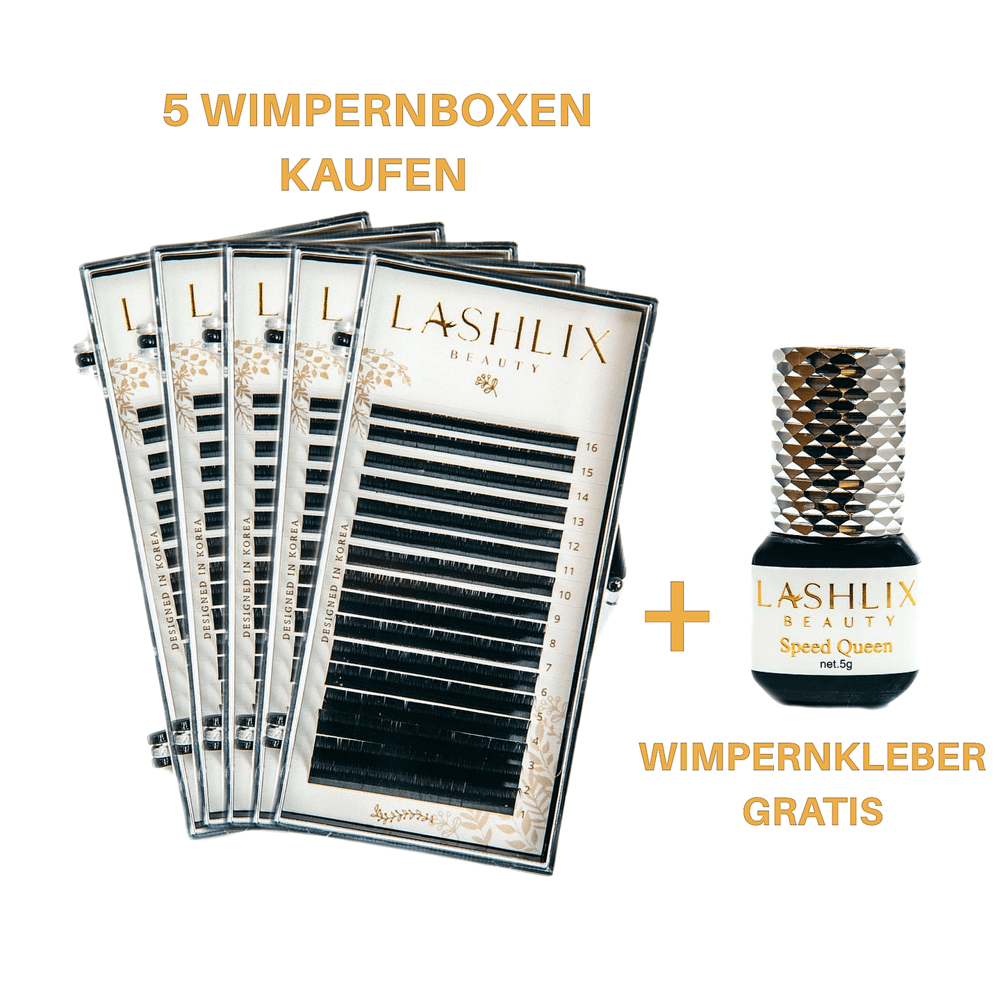 ein Kleber GRATIS beim Kauf von 5 Wimpernboxen