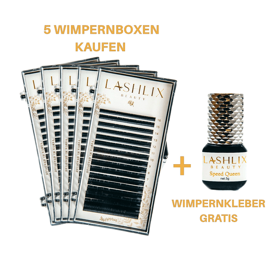 ein Kleber GRATIS beim Kauf von 5 Wimpernboxen